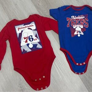 Mitchell & Ness Philadelphia 76ers 18 month Onesie Bundle